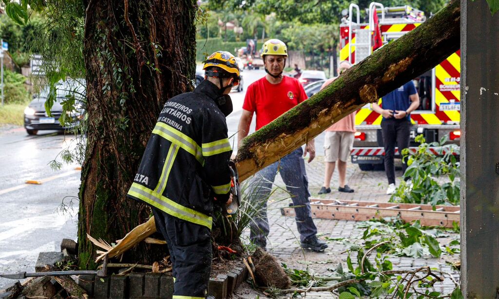 Temporal causa alagamentos e Defesa Civil monitora pico da maré