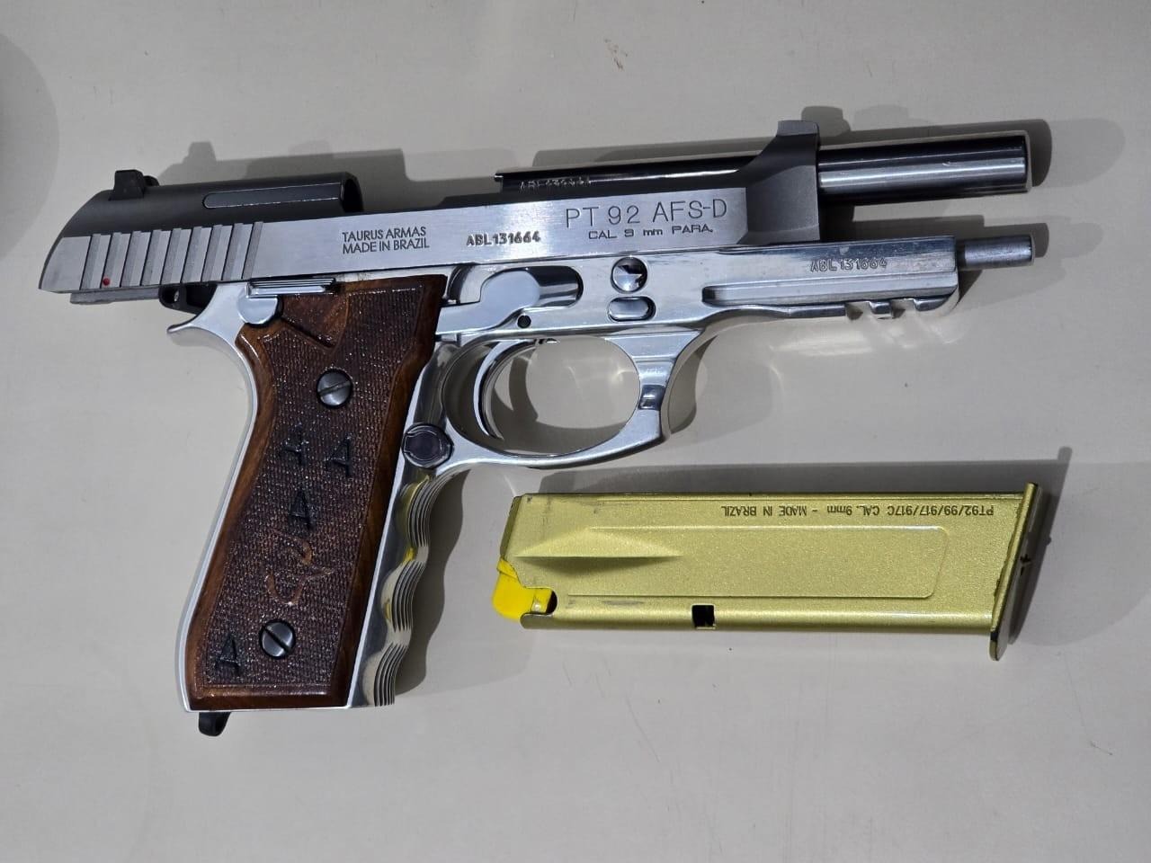 Arma usada na vinganca da boate - Foto Polícia Militar