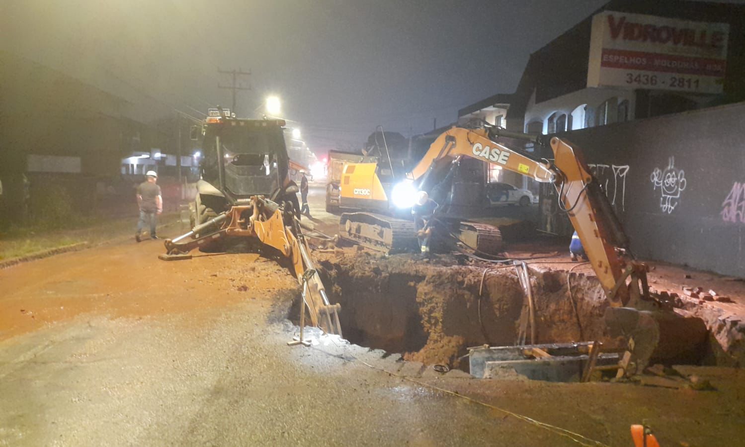 Obra emergencial no Guanabara - Foto divulgação