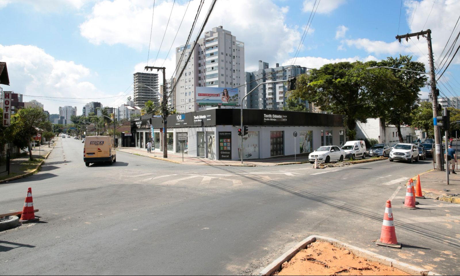 Obras da duplicação da rua Ottokar Doerffel - Foto divulgação