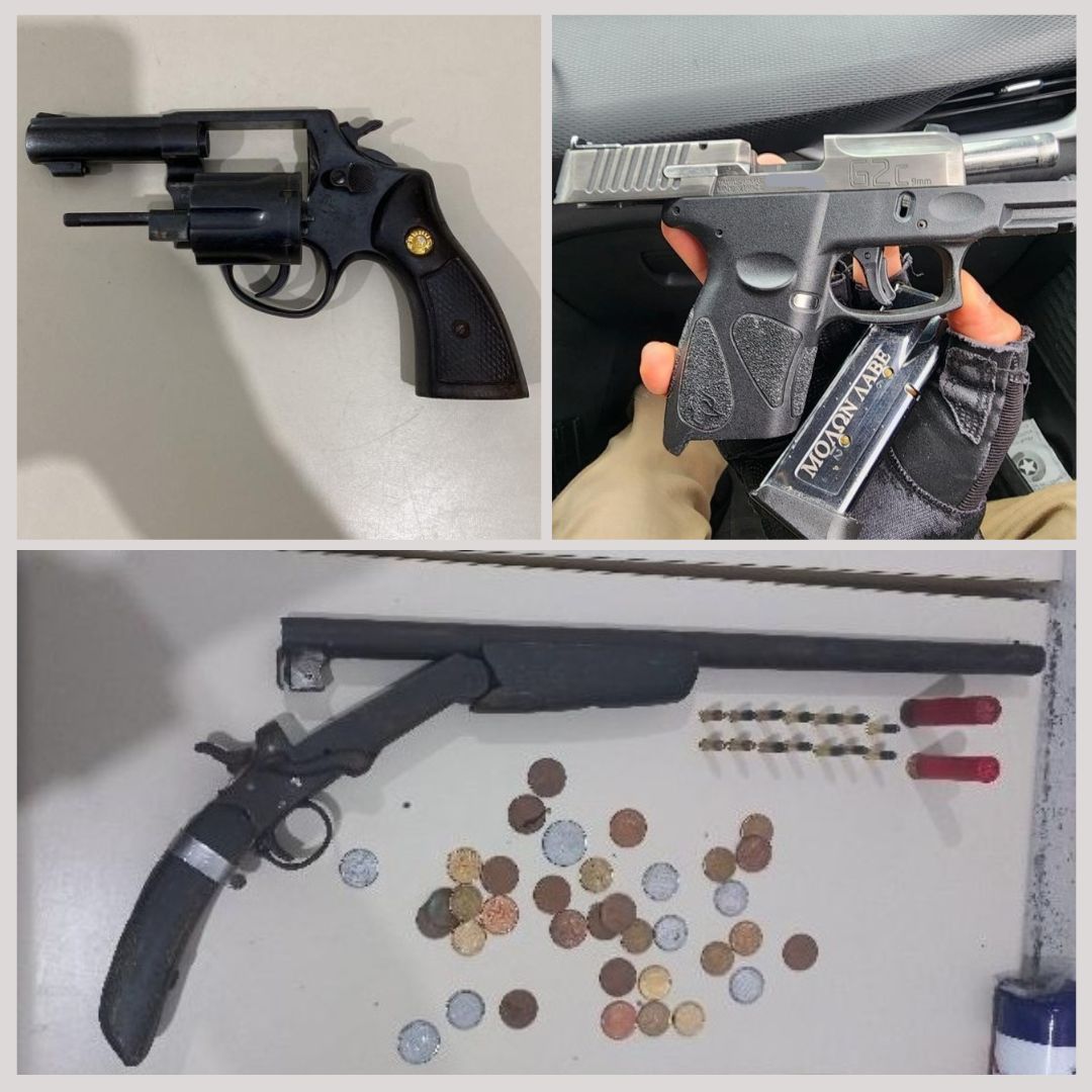 Armas apreendidas pela PM - Foto divulgação