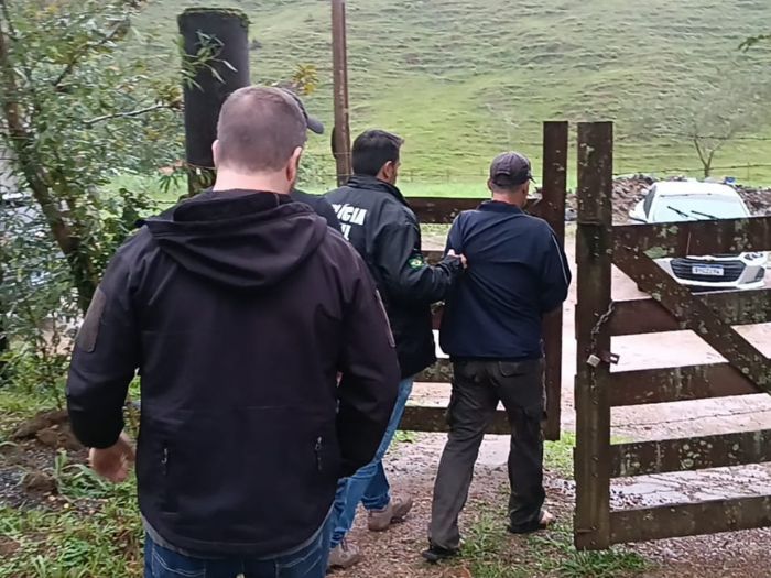 Pedófilo preso em ação da operação policial - Foto Polícia Civil