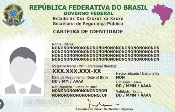 Como deve ser a nova Carteira de Identidade - Arte divulgação