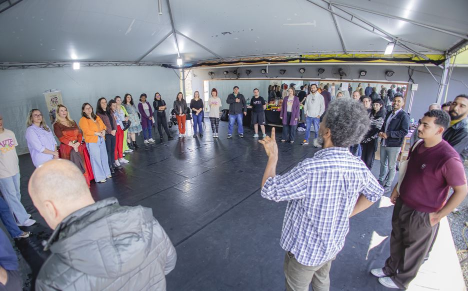 Reuniões da Oficina de Vivência em Teatro - Foto divulgação