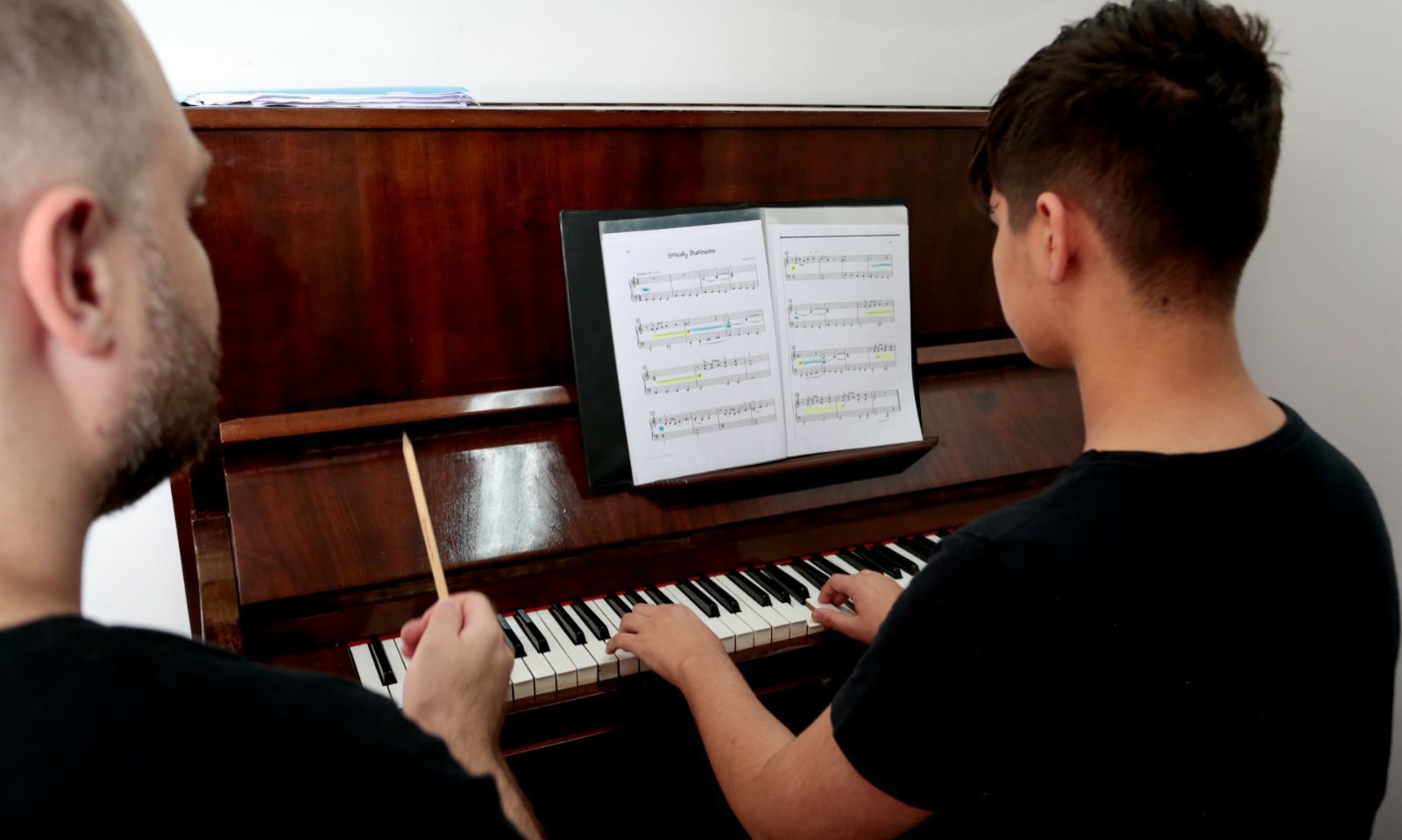 Aula de piano ministrado na Na Escola de Música Villa-Lobos - Foto Divulgação