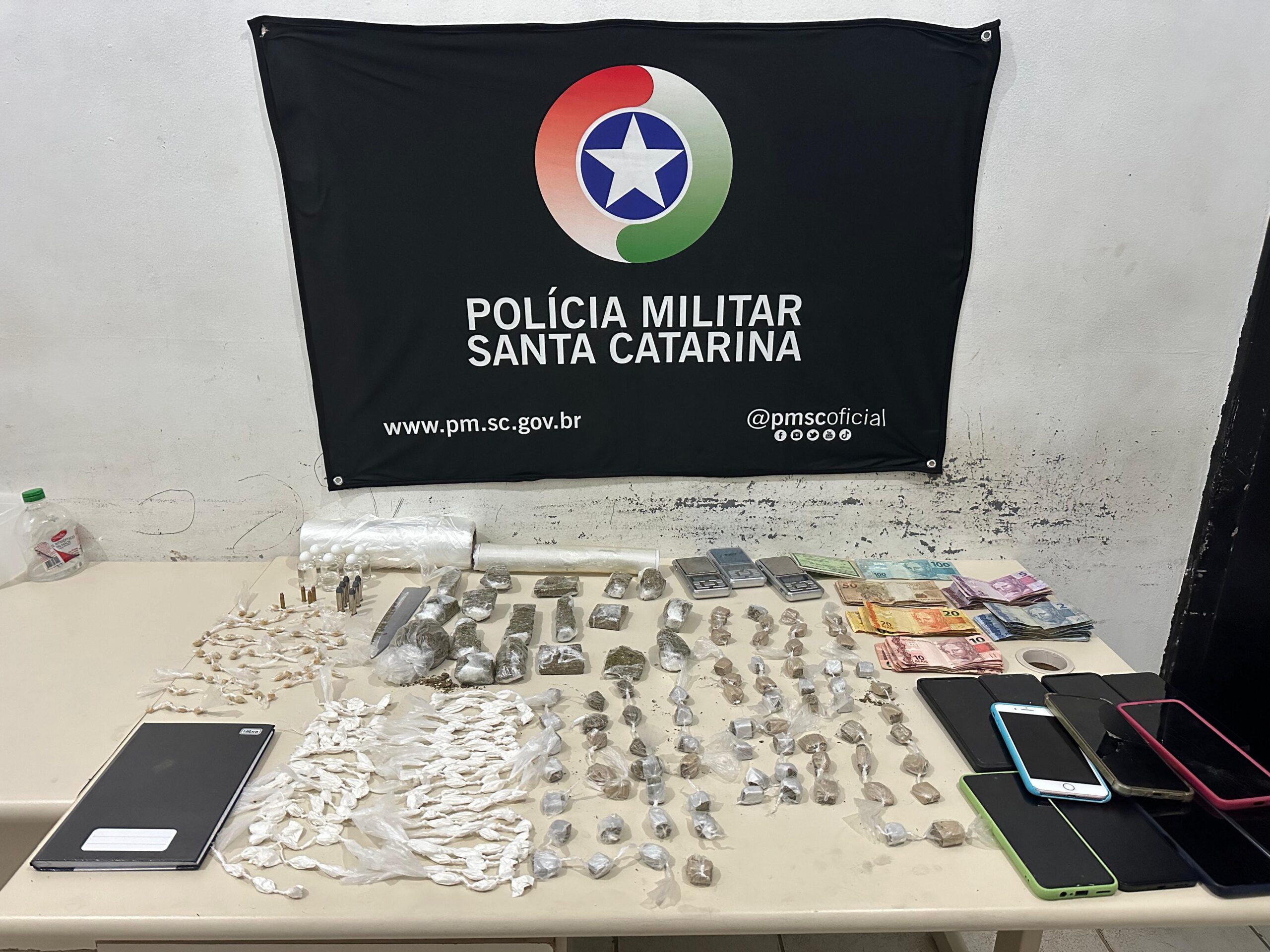 Material apreendido pela Polícia Militar - Foto PM