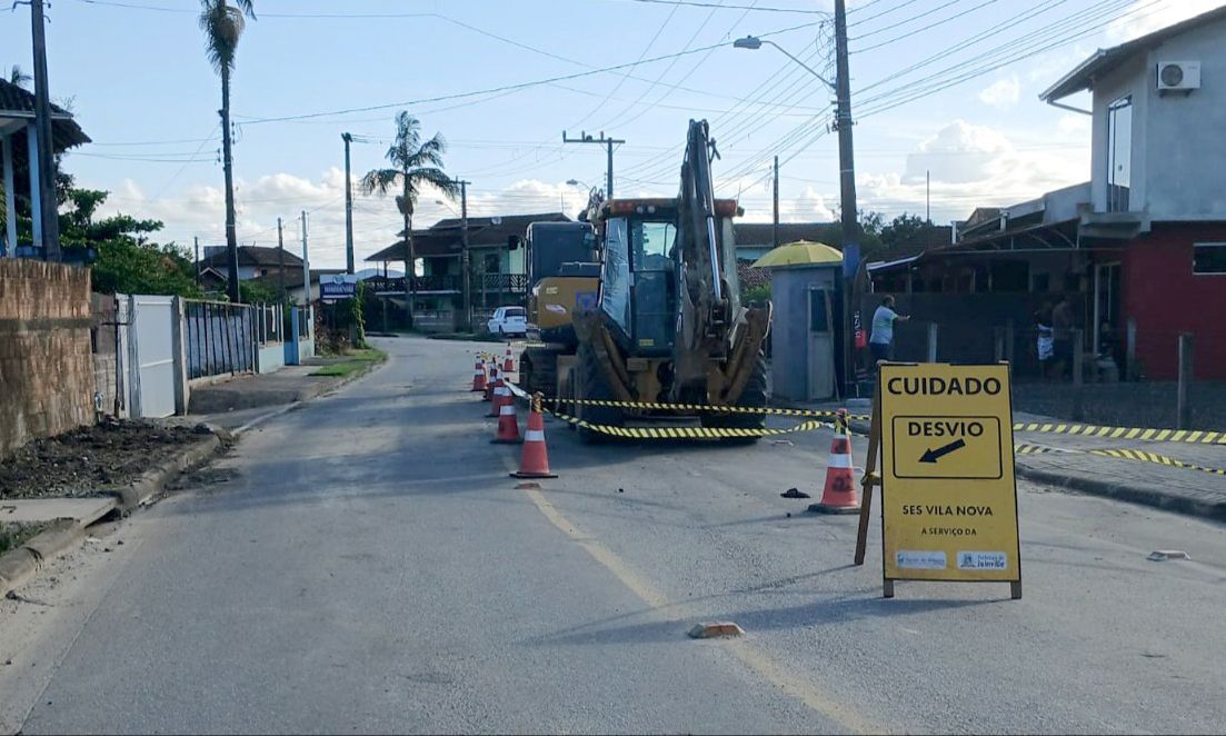 Obras ocorrem no trecho entre as ruas Santíssima Trindade e Profeta Elias - Foto Divulgação