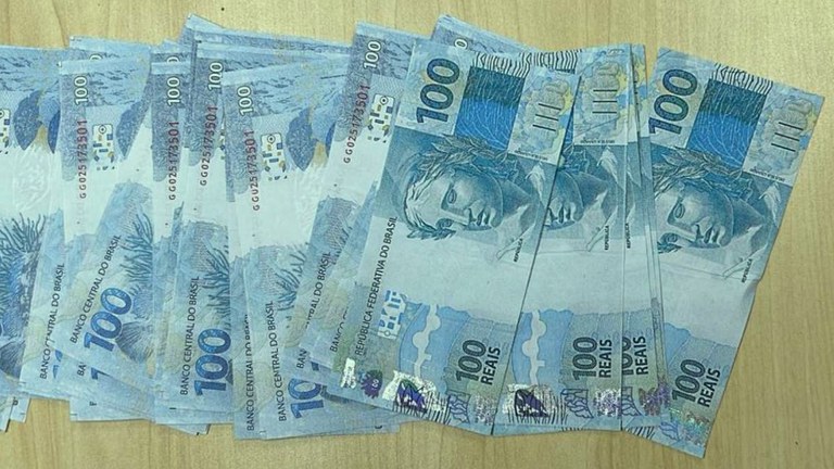 Cédulas falsas apreendidas no correio - Foto Gov BR